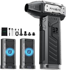 FANEAC Compressed Air Duster, Ultra Power Electric Air Duster, Dual Battery Swap System, 150,000 RPM, for Keyboard, PC, Electronics – Upgraded 2025 Model (2× Battery Pack)