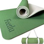 Feetlu Yoga Mat Thick with Strap, 2