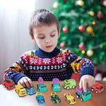 24 Pack Toys Pull Back Cars, Mini Plastic Construction Vehicles & Race Car Toy Christmas Advent Calendar, Go Car Toy Play Set Easter Egg Fillers, Christmas Favor for Boys, Girls, Kids