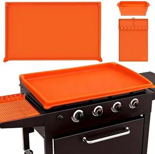 joyhalo Full-Edge 36" Blackstone Silicone Griddle Cover, with 16" Silicone Spatula Mat and Grease Cup Liners, Perfect Combination for Blackstone Griddle for All-Season Outdoor Use