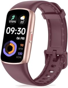 Zeacool Fitness Tracker with 24/7 Heart Rate, Blood Oxygen Sleep Monitor, 123 Sports Modes Calories Smart Watch,IP68 Waterproof Step Counter Activity Trackers Health Pedometer for Women Men Bordeaux
