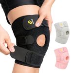BRACOO Adjustable Compression Knee Support with Patellar Pad for Men & Women – Knee Brace Sleeve for Arthritis, Runner's Knee, Running, Gym, Football, KS10 (Black)