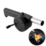 RIMDIXA BBQ Fan Air Blower Fast Fire Starter Portable Manual Hand Crank Bellows for Outdoor Picnic Camping Cooking Barbecue Charcoal Grills Accessories