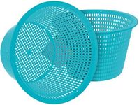 U.S. Pool Supply Swimming Pool Teal Blue Plastic Skimmer Replacement Basket (Set of 2) - Skim Remove Leaves and Debris - 8" Top, 5.5" Bottom, 5" Deep - Not Weighted