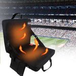 URMONA Portable Heated Stadium Seat, Thicken Heated Seat Cushion【No Power Bank】 USB Powered, Stadium Seats for Bleachers, 3 Level Heated Chair Pad,Foldable Heated Seat for Indoor, Outdoor, Sports