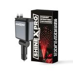 ShineXPro Starlight Retractable Car Charger - Extra-Long Type-C Retractable Cables, 4-in-1 Car Mobile Charger with Starry Sky, 120W Car Fast Charger with Dual USB Port for Android & iOS Devices