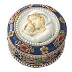 Fashioncraft, Baptism First Communion Christening Favors, Madonna and Child Rosary box - trinket box, Set of 10