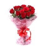 Floralbay Fresh Live Flower Bouquet of Roses For Birthday Gift, Anniversary Gift, Wedding Gift, Farewell Gift & Gift For Special Occasions (Same Day Delivery) (Red, Bunch of 8)