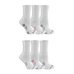 Fruit of the Loom Women's Everyday Active Crew Socks (6 Pack), White, Purple, Pink, Green, Blue, One Size