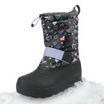 Northside Frosty Snow Boot, Black/Purple, 11.5 UK Child