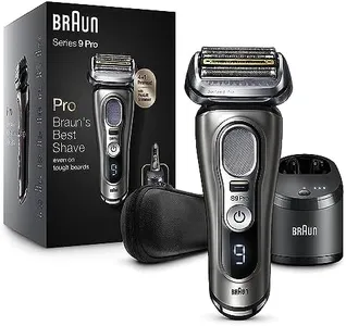 Braun Electric Razor for Men, Series 9 Pro 9465cc Wet & Dry Electric Foil Shaver with ProLift Beard Trimmer, Cleaning & Charging SmartCare Center, Noble Metal