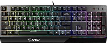 MSI Gaming Backlit RGB, Dedicated Hotkeys, Anti-Ghosting, Water Resistant Mechanical Feel Gaming Keyboard, Crisp Typing +12 Million Click Life Span, Steady Gaming Base Support (Vigor GK30 US)