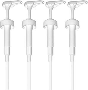 Gallon Pump Dispenser - for Plastic or Glass Bottles – Heavy-Duty Leak Proof for Commercial and Household Use - Plastic Pump for 1 Gallon Jug – Non-BPA Plastic (Pack of 4)