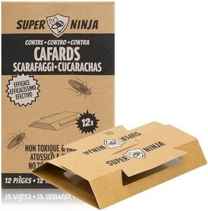 Super Ninja Cockroaches Killer - 12 Traps - Highly Effective and Ecological Cockroach Trap - User Friendly - Up to 3 Months per Trap