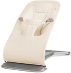 Ergobaby Evolve 3-in-1 Bouncer Seat for Babies and Toddlers 5.5-29 lbs (2.5-13.2 kg) - Multi Position Baby Rocker Seat with Adjustable Heights, Secure Harness, Newborn Insert, Cream Mesh