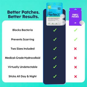 Patch Perfect Hydrocolloid Pimple Patches, 102 Count – Acne Spot Treatment