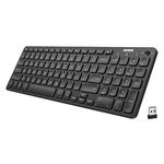 Arteck 2.4G Wireless Keyboard Ultra Slim Full Size Keyboard with Numeric Keypad and Media Hotkey for Computer/Desktop/PC/Laptop/Surface/Smart TV and Windows 10/8/ 7 Built-in Rechargeable Battery