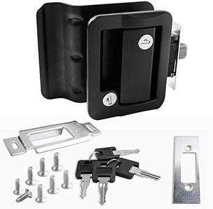 RV Travel Trailer Entry Door Lock Polar Black Paddle Deadbol