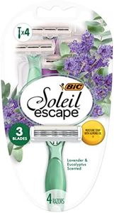 BIC Soleil Escape Women's Disposable 3 Blade Razors, Ideal Bikini Line Razor, 4-Pack