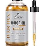 Kanzy Jojoba Oil Organic Cold Pressed 100% Pure, 120 ml Unrefined Carrier Oil for Skin, Hair and Nails, Perfect for Women & Men