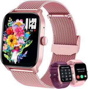 Reloj Inteligente Mujer Smartwatch con Llamadas: 1.83" Podometro Pulsera de Actividad Pulsometro Presion Arterial Sueño 100+ Modos Deportivos Smart Watch Women IP67 Impermeable para Android iPhone