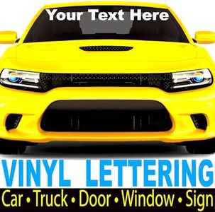 Custom Vinyl Lettering (Any Size, Any Color) for Car, Truck, Windshield, Door, Glass, Window, Boat, Letters, Numbers, Personalized Text, Decal Sticker