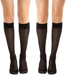 Relaxsan Basic 850 (2 Pairs - Black, Sz.5) - 140 denier moderate support knee high socks 18-22 mmHg