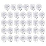 uxcell 34pcs Suction Cup Hooks 1 Inch Diameter Wall Hooks Hangers Removable Kitchen Bathroom Wall Vacuum Holder for Smooth Tile Glass