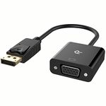 Rankie DisplayPort (DP) to VGA Adapter, 1080P Full HD Converter (Black)