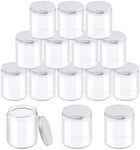 Glarks 8 Pack 6oz Glass Jars with Lids, Round Clear Glass Jars with Inner Liner and Silver Lids for Storing Creams, Beauty Products, Cosmetic and Ointments