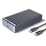 UGREEN 40Gbps M.2 NVMe SSD Enclosure, Aluminum NVMe Enclosure w/ Dual-Sided Fin Heat Sink, No-Fan-Noise M.2 Enclosure Compatible Thunderbolt 4 / USB4 for MacBook Pro M4, Mac Mini M4, Up to 3848MB/s