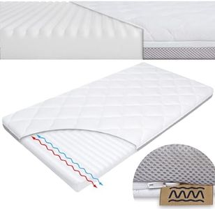 Matelas Berceau 90x50 Matelas Berceau Nouveau-né Matelas Berceau 90x50- Matelas 4in1 - Mousse de Haute qualité - Revêtement Hiver-été - Certifié Oeko-TEX.