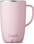 S'well Stainless Steel Mug w/Handle - 16 Fl Oz - Pink Topaz