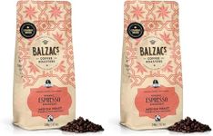 Balzac’s Coffee Roasters - Espresso Blend | Fairtrade Organic | 100% Arabica Whole Bean Coffee | Medium Roast | Velvety & Smooth | 340G, 12OZ. (Pack of 2)…