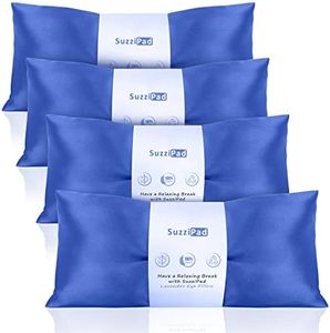 SuzziPad Lavender Eye Pillows for Relaxation with Aromatherapy, Weighted Eye Mask for Sleeping, Meditation, Hot & Cold Eye Compress for Dry Eyes, Relaxation Gifts for Women, Yoga Eye Pillow, 4 Pack