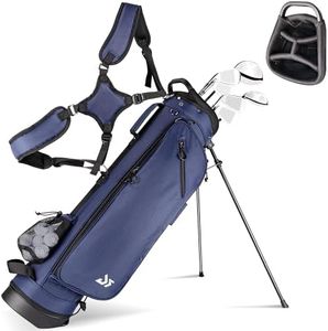 Golf Lightweight Stand Carry Bag – 5lbs, 4 Way Dividers, Comfortable Strap, Rain Hood, for Men & Women,(Navy)