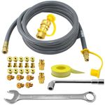 MCAMPAS 5249 Propane to Natural Gas Conversion Kit For Blackstone 28"and 36"Griddles Grill, Compatible with Rangetop Combo, Tailgater&Single Burner Rec Stove,10FT 3/8"Quick Connect Natural Gas Hose