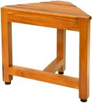 VaeFae Teak Shower Corner Bench, Wo