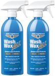 Wet or Waterless Car Wash Wax 16 Fl. Oz. (2-Pack) Aircraft Quality for your Car, RV, Boat, Motorcycle. Anywhere, Anytime, Home, Office, School, Garage, Parking Lots.