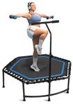 SereneLife Fitness Exercise Rebounder Mini Trampoline - 48" Inch Jump Exercise Equipment with adjustable Handle, for Adults - Ultimate indoor/outdoor workout training