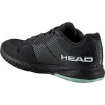 HEAD Revolt Court Mens Tennis Shoes, Black/Teal, 11.5 UK