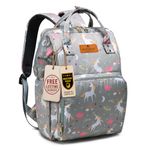 Motherly Patented Diaper Bag Backpack for Moms | Waterproof Baby Travel & Maternity Bag | Spacious Nappy Bag with Multiple Compartments, Insulated Bottle Pockets & Warranty (Unicorn Grey)