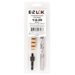 E-Z LOK 400-4 Threaded Inserts for Wood, Installation Kit, Brass, Includes 1/4-20 Knife Thread Inserts (5), Drill, Installation Tool