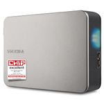 Toshiba Canvio Flex 4TB – Portable 2.5’’ External Hard Drive (HDD) for Mac, Windows PC, Smartphone and Tablet Use, Compatible with Most USB-C and USB-A Devices, Warm Silver (HDTX240ESCCA)