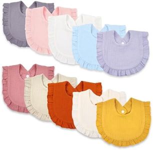DOSMINE Baby Bibs Muslin Bibs for Baby Girl Boy for Drooling and Teething 10 Pack