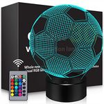 BASSI Soccer Gifts 3D Night Light,1