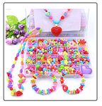 ADDCART Girls Making Jewelry Set,Fun and Colorful Beads for Jewellery Making,Children's Self-Made Bracelet,Necklace and Hair Band Ring, Birthday Gift