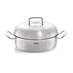 Fissler Original-Profi Collection Stainless Steel 11 Inch, 5.1 Quart Round Roaster with High Dome Metal Lid