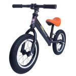 GOCART WITH G LOGO 12inch Tier Lightweight Without Pedal Adjustable Seat Kids Cycle for Girls and Boys, Rigid, Black