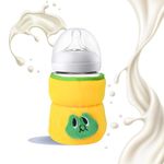 THE LITTLE LOOKERS Bottle Cover for Philips Avent/Wide Neck Feeders Soft Plush Stretchable Baby Feeding Bottle Cover with Easy to Hold Strap (Yellow,Wide Neck 125ml/4oz)